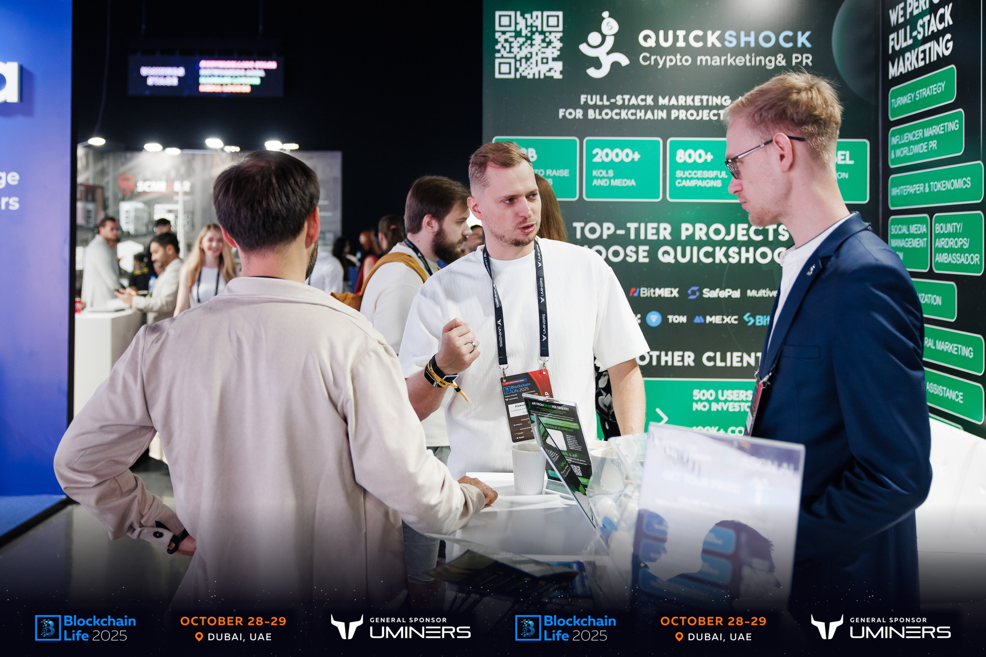 Team networking at conference